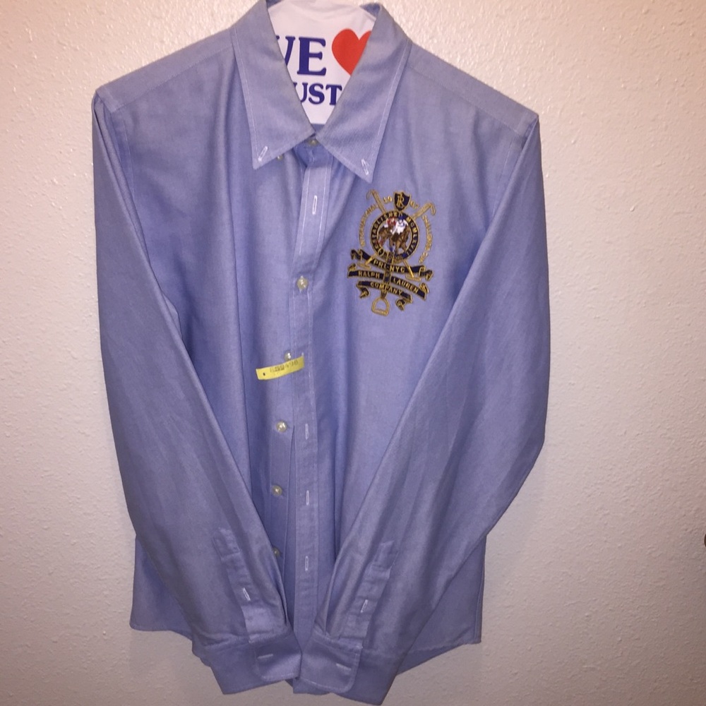 Ralph Lauren Blue slim fit button down